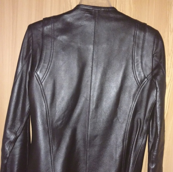 Form fitting Leather jacket NWOT - Picture 4 of 8
